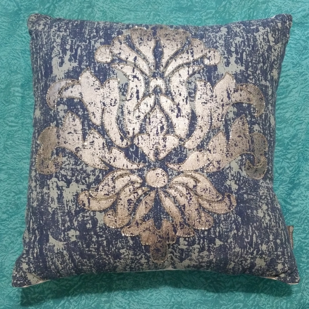 Beautiful Beaded Throw Pillow